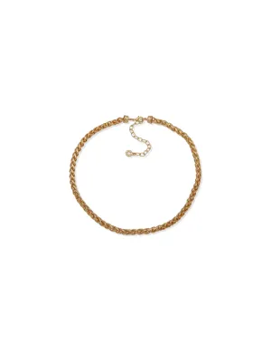 Gold-Tone Woven Chain Collar Necklace
