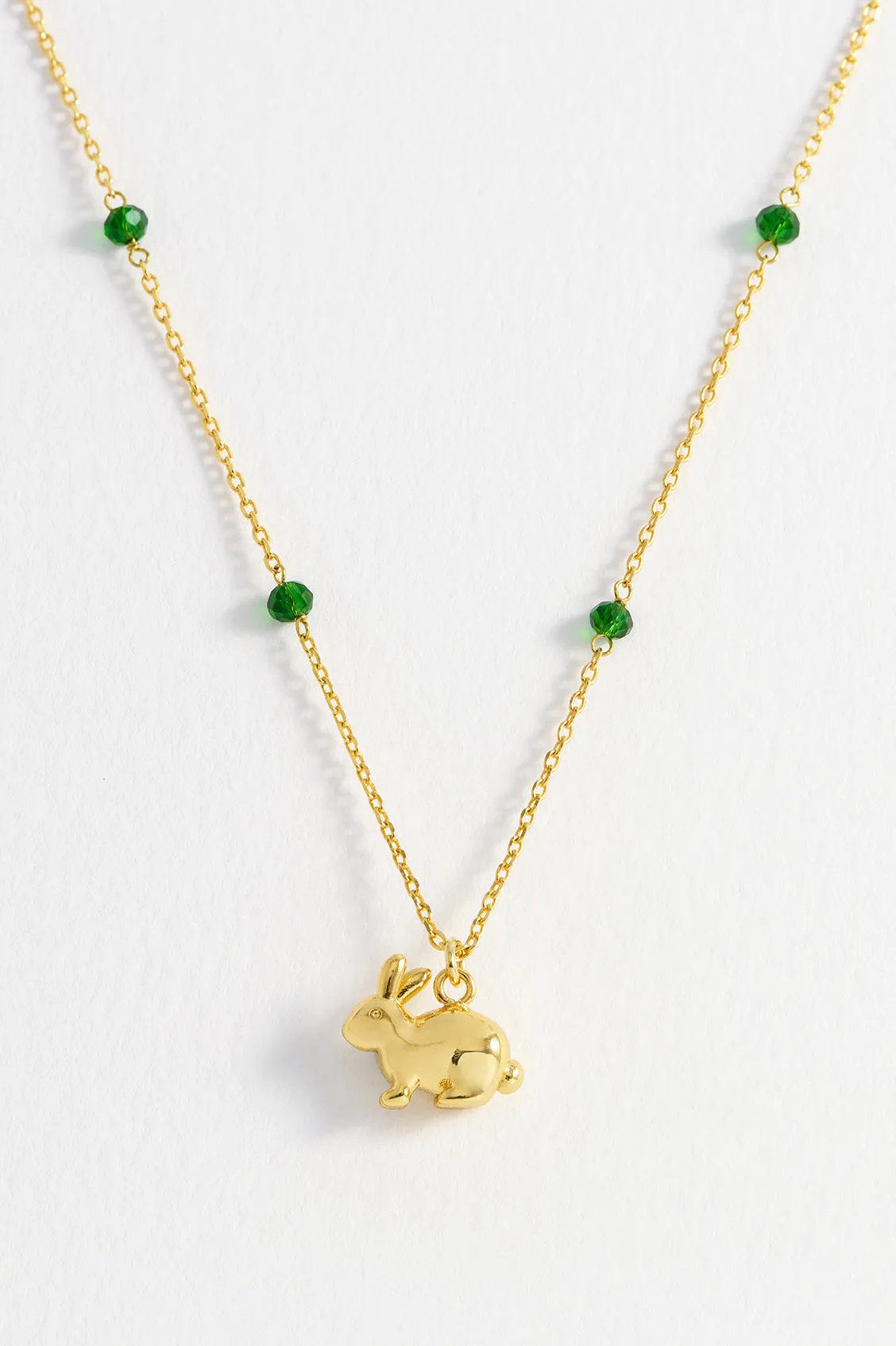 Green Rabbit Necklace