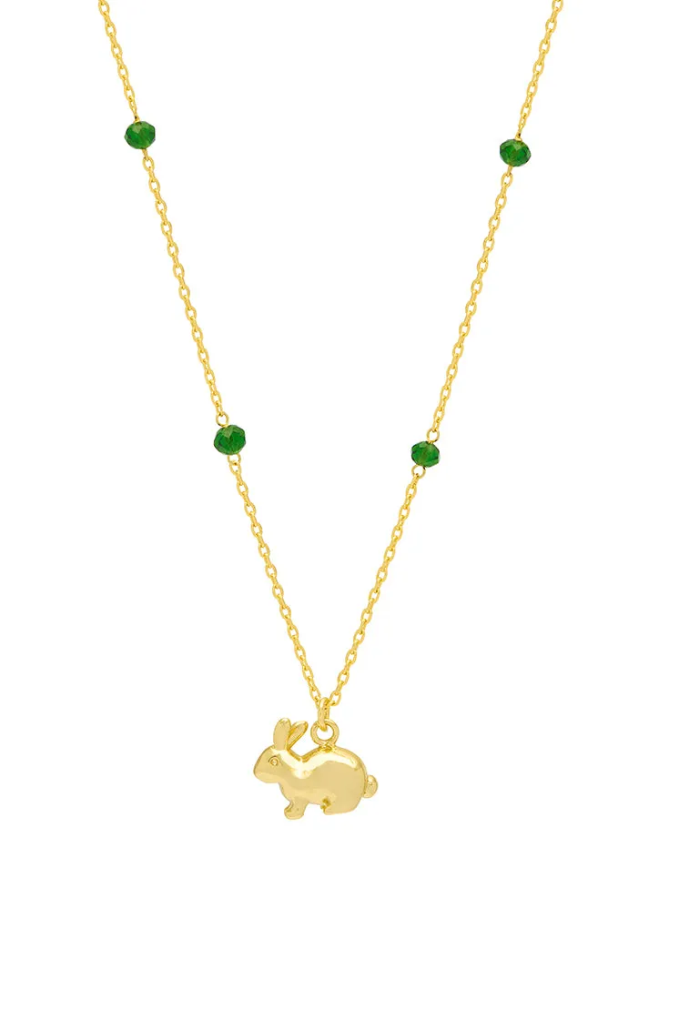 Green Rabbit Necklace