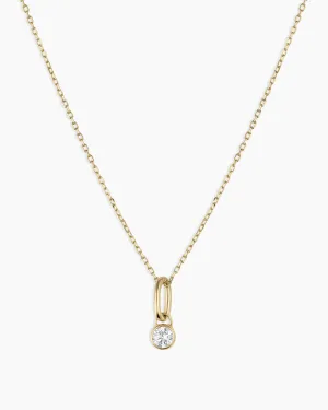 Lab Grown Diamond Halo Charm Necklace