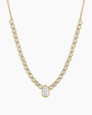 Lab Grown Diamond Pear Row Necklace