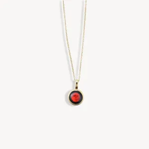 Lunar Eclipse Sky Light Gold Necklace