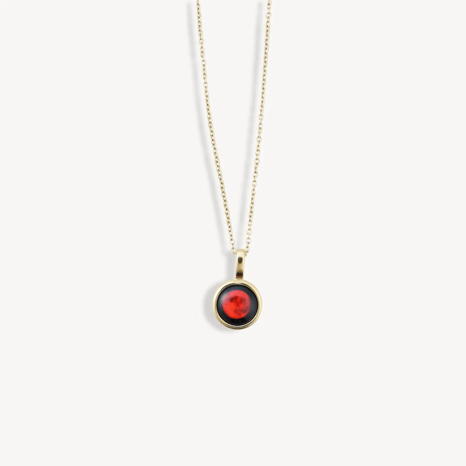 Lunar Eclipse Sky Light Gold Necklace