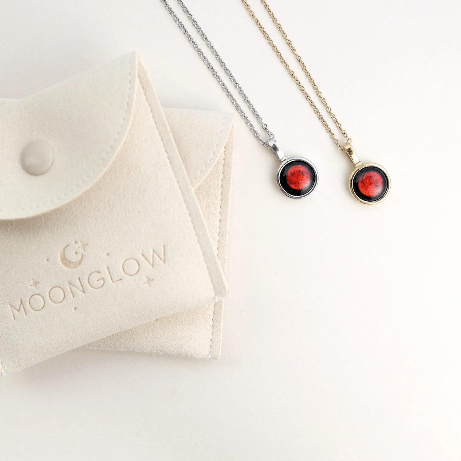 Lunar Eclipse Sky Light Gold Necklace