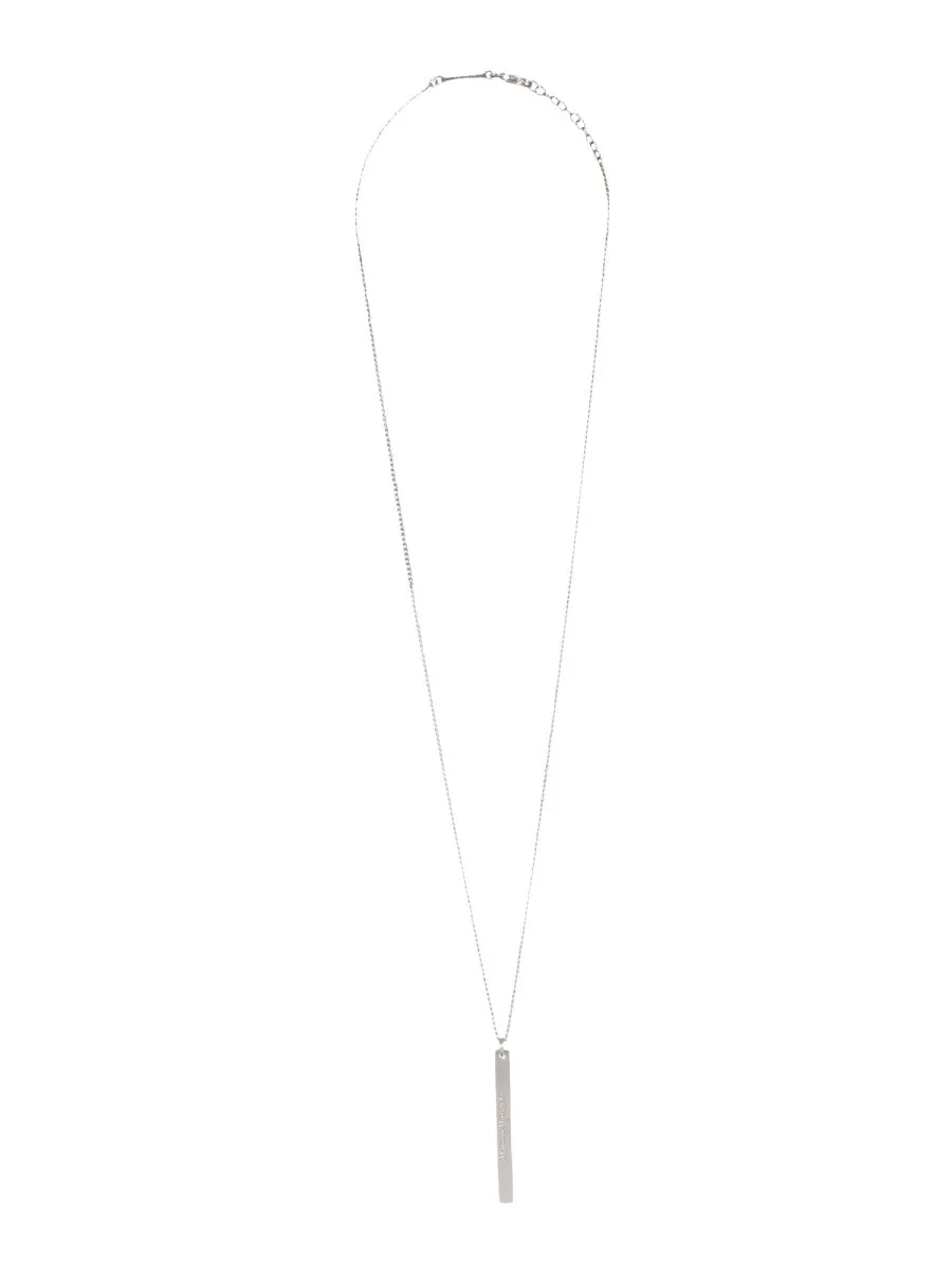 Maison Margiela Logo Engraved Pendant Necklace