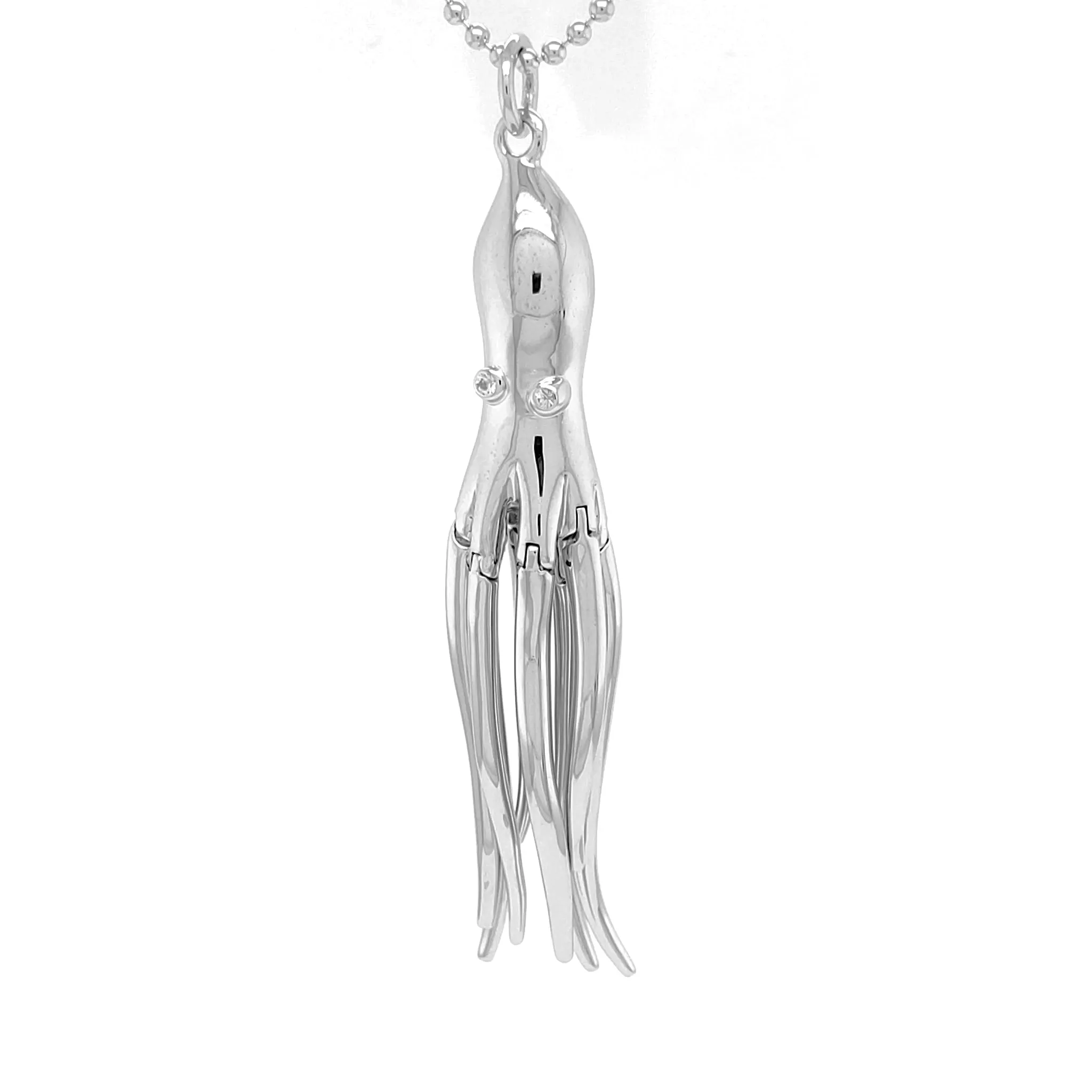 "Intuition" Octopus Sterling Silver Charm Necklace