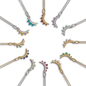 "Moon" Birthstone Necklace