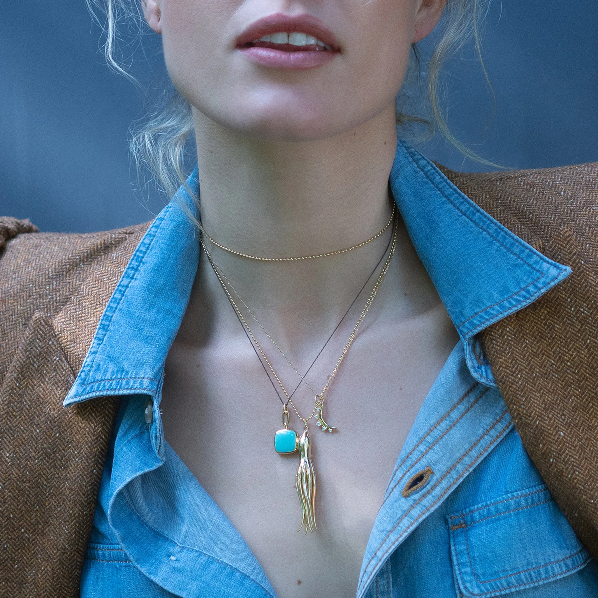 "Moon" Birthstone Necklace