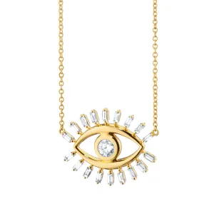 "Protect" Diamond Evil Eye Necklace
