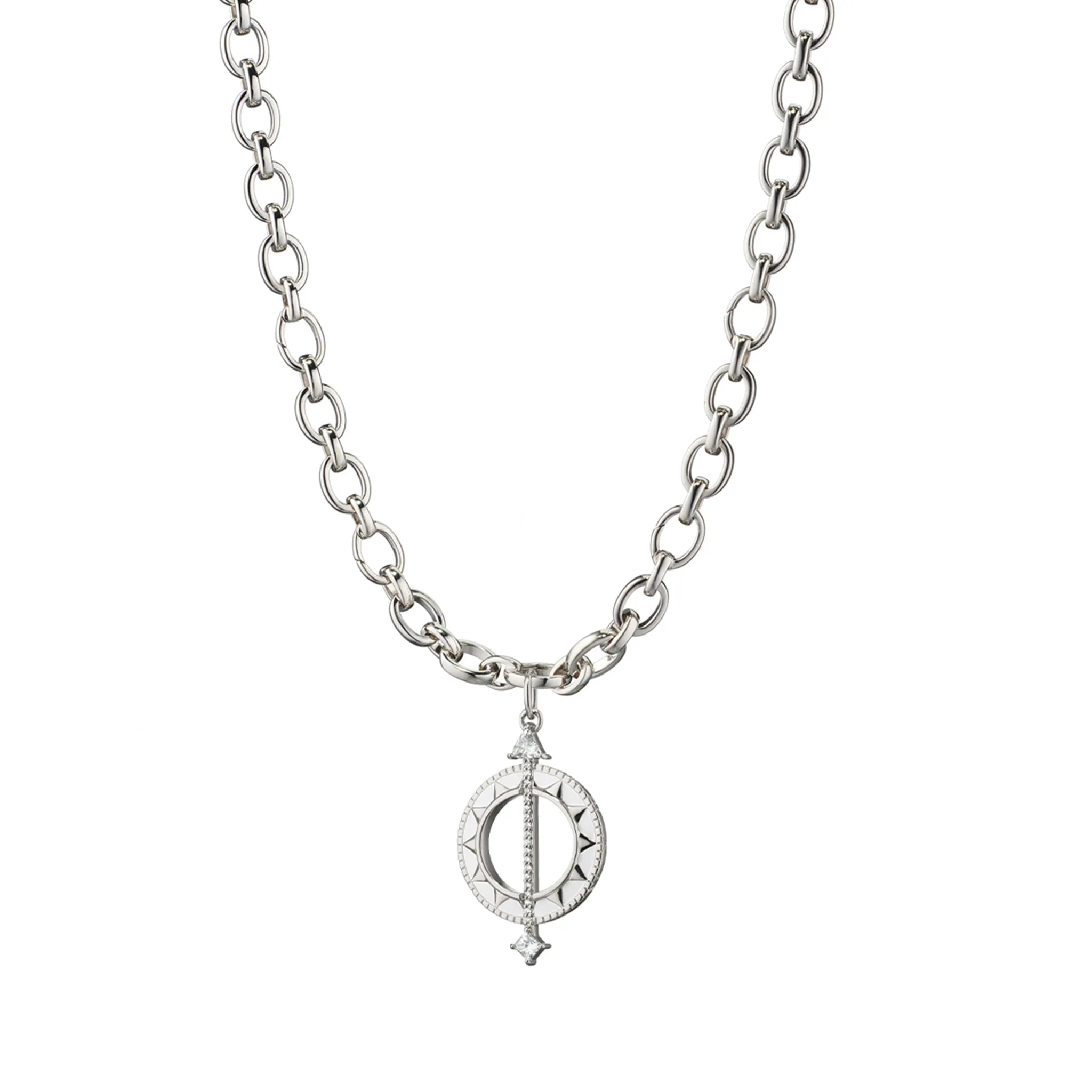 "Time is Precious" Audrey Sterling Silver Necklace