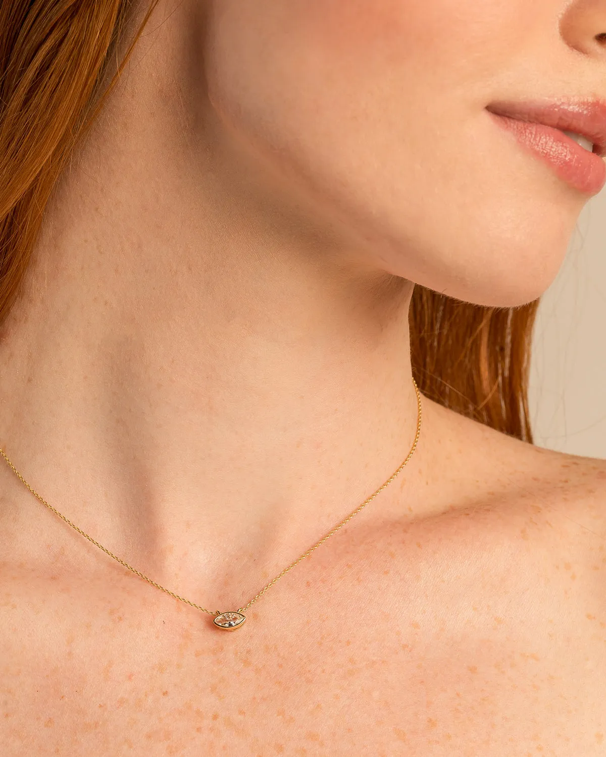 Radiance Marquise Solitaire Necklace