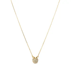 Reclaimed 18K Yellow Gold and Round Diamond Apple Necklace