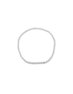 Rounded Stone Necklace - Silver