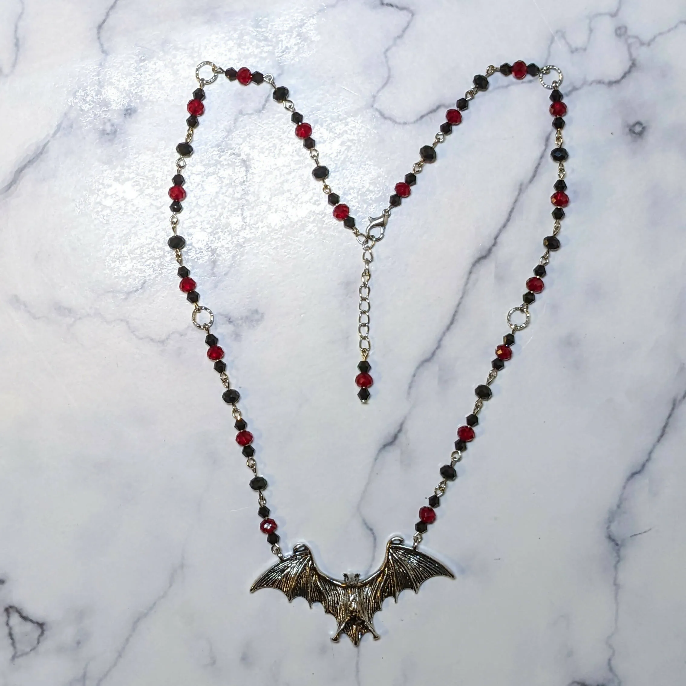 Silver Bat Necklace