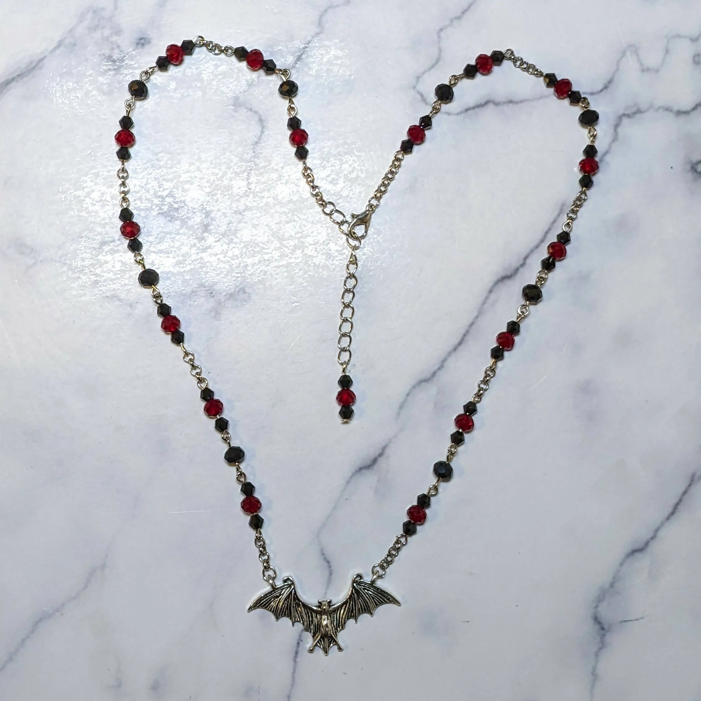 Silver Bat Necklace