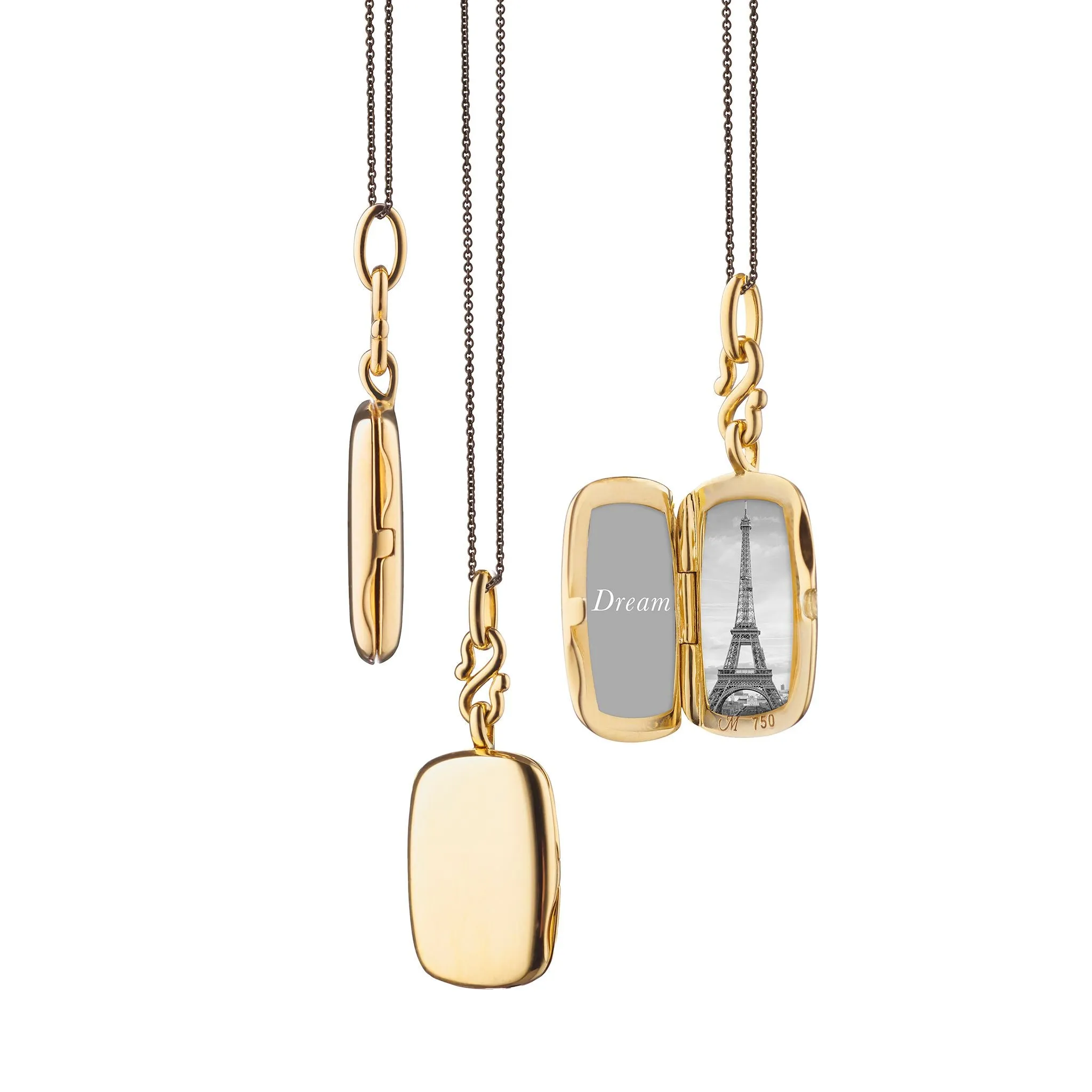 Slim "Britt" Gold Locket Necklace