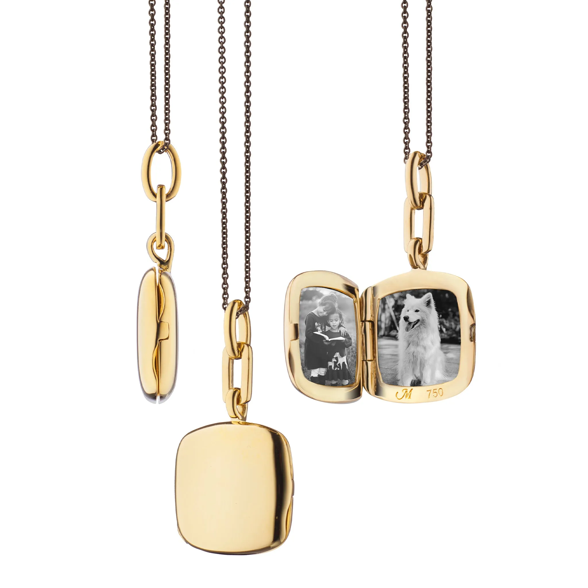 Slim "Viv" Gold Locket Necklace