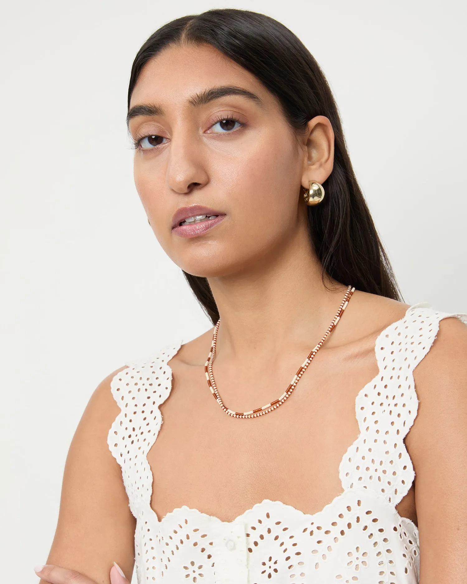 Soo Amber/Cream Necklace Set