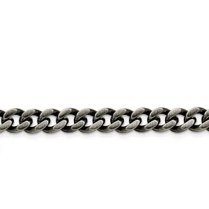 Stainless Steel 9.25mm Oxidized Curb Chain | SRN1612