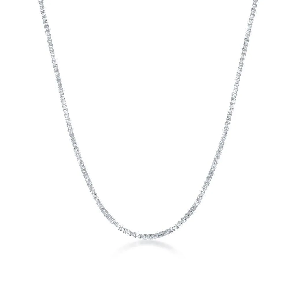 Sterling Silver 1.0mm Box Chain, 18"
