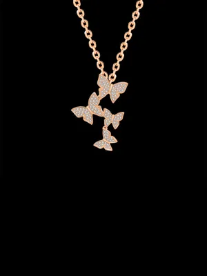 Sterling Silver Butterfly Kaleidoscope Necklace
