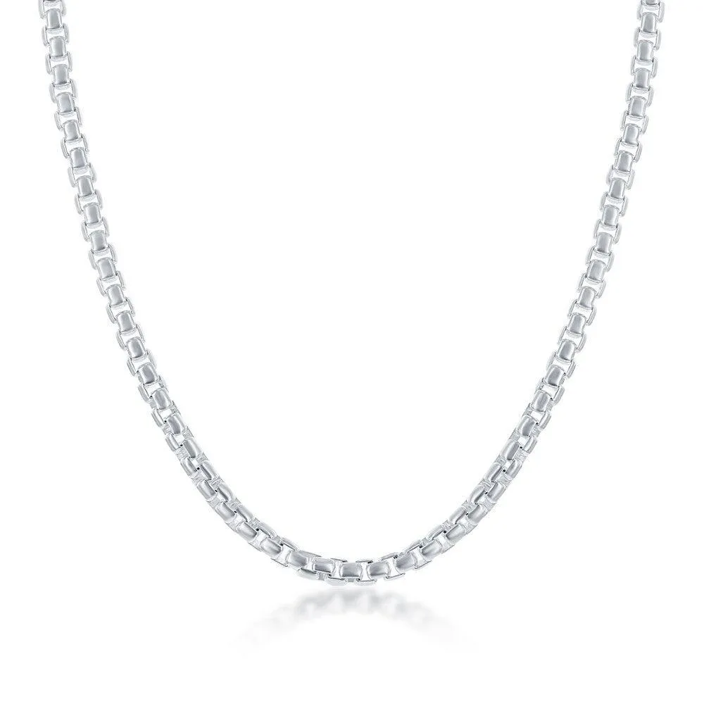 Sterling Silver Round Box Chain, 16"