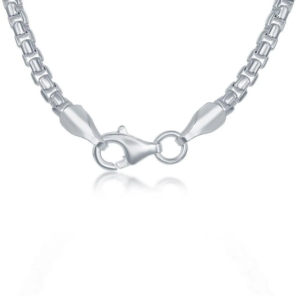 Sterling Silver Round Box Chain, 16"