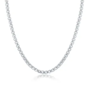 Sterling Silver Round Box Chain, 16"