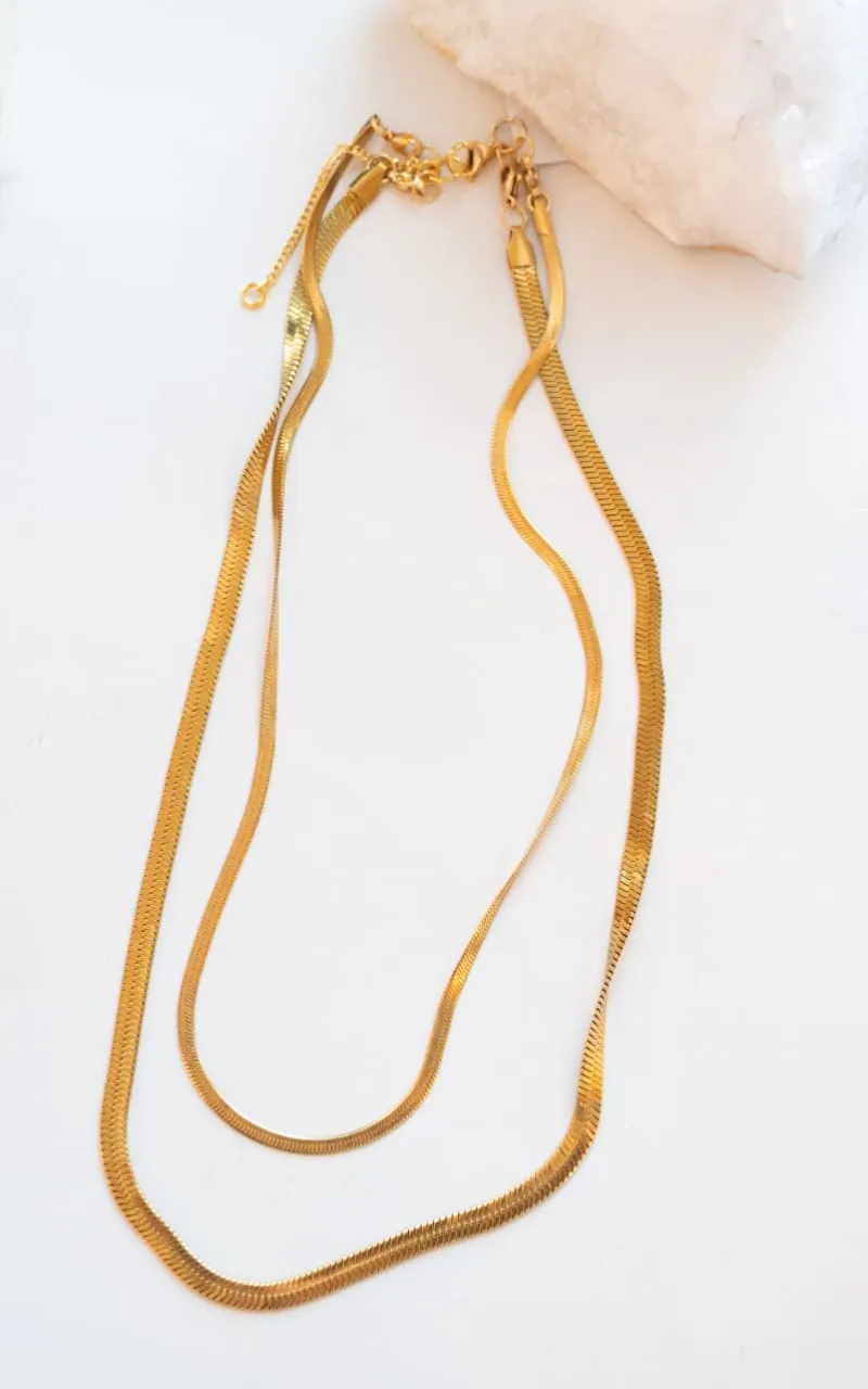 Twisted Baubles- 2in 1 Herringbone Necklace