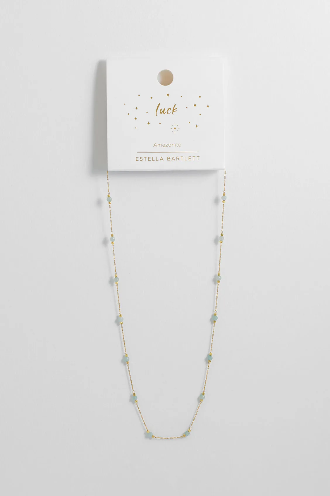 Wellness Amazonite Gemstone Bead Necklace