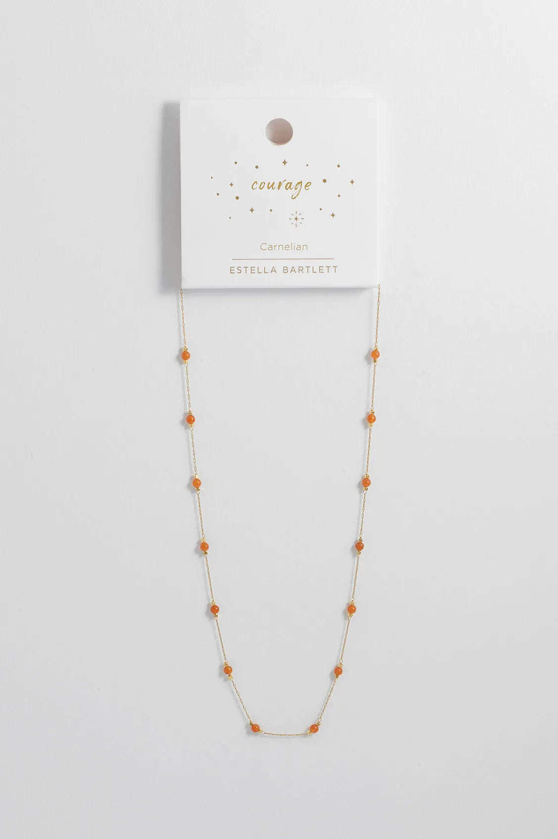 Wellness Carnelian Gemstone Bead Necklace