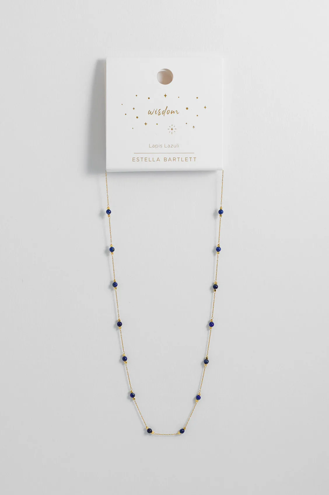 Wellness Lapis Lazuli Gemstone Bead Necklace