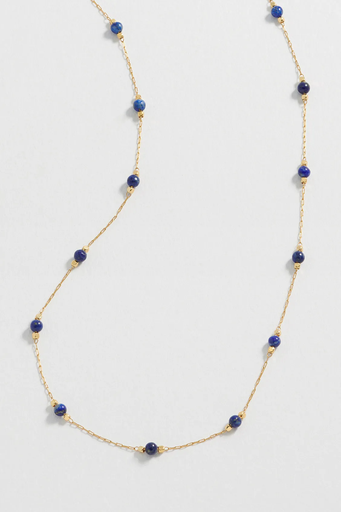Wellness Lapis Lazuli Gemstone Bead Necklace