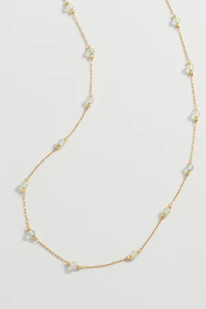 Wellness Prehnite Gemstone Bead Necklace