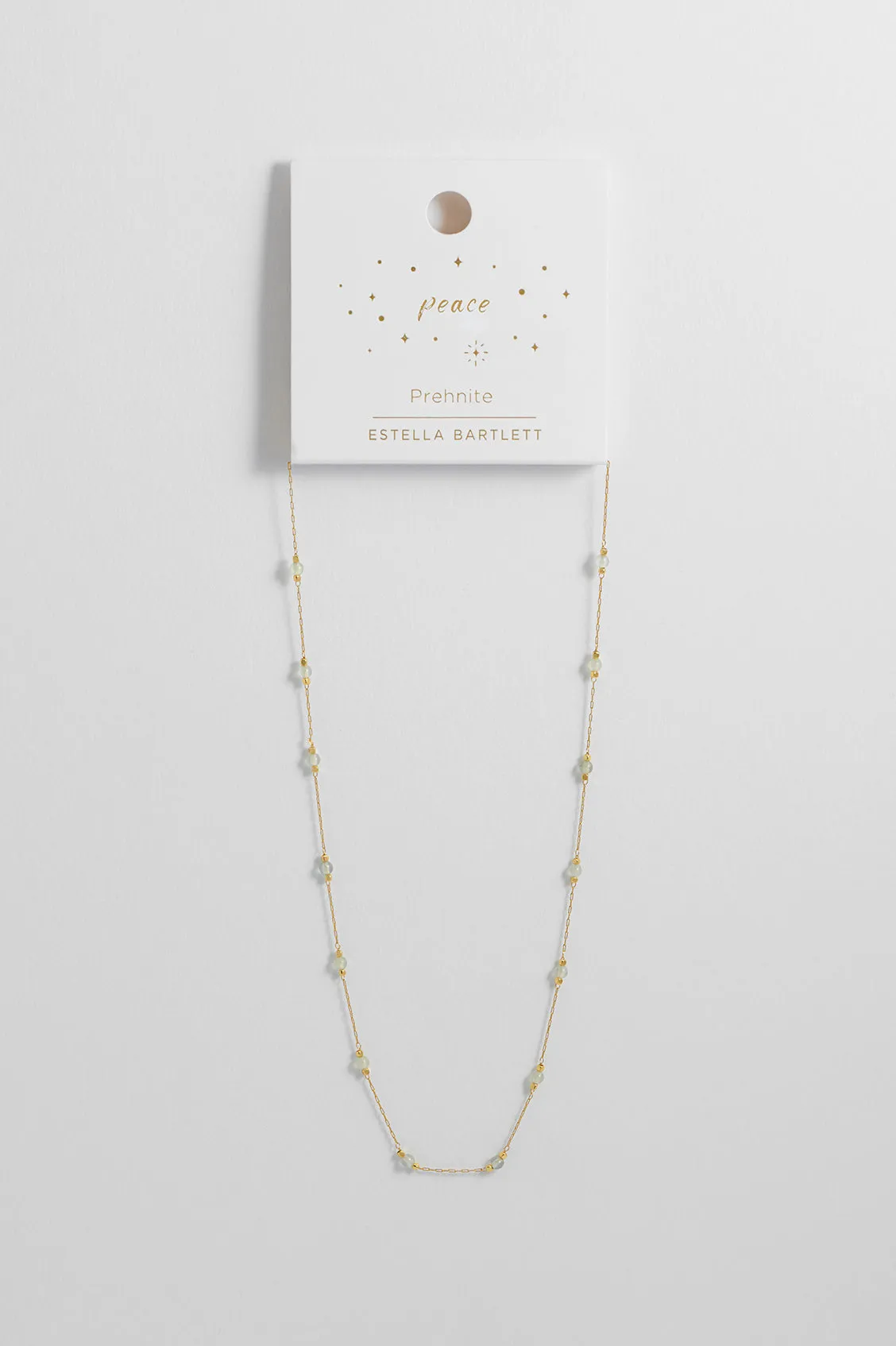 Wellness Prehnite Gemstone Bead Necklace