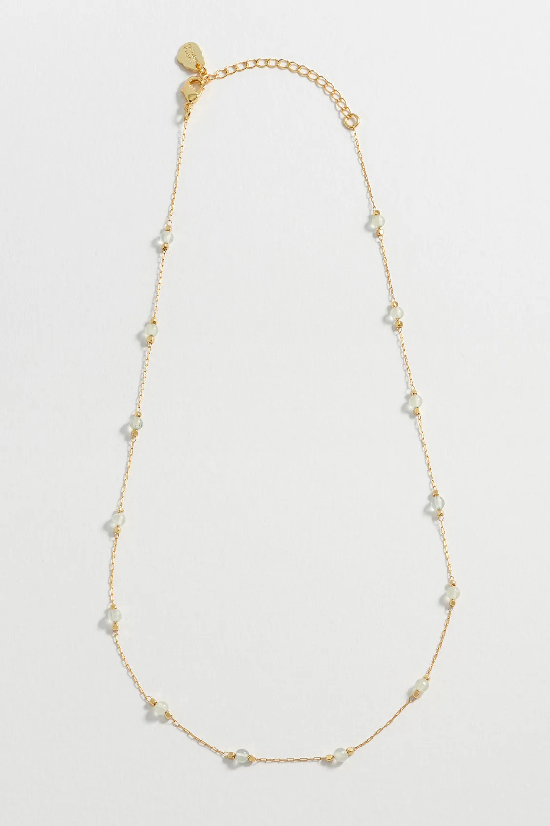 Wellness Prehnite Gemstone Bead Necklace