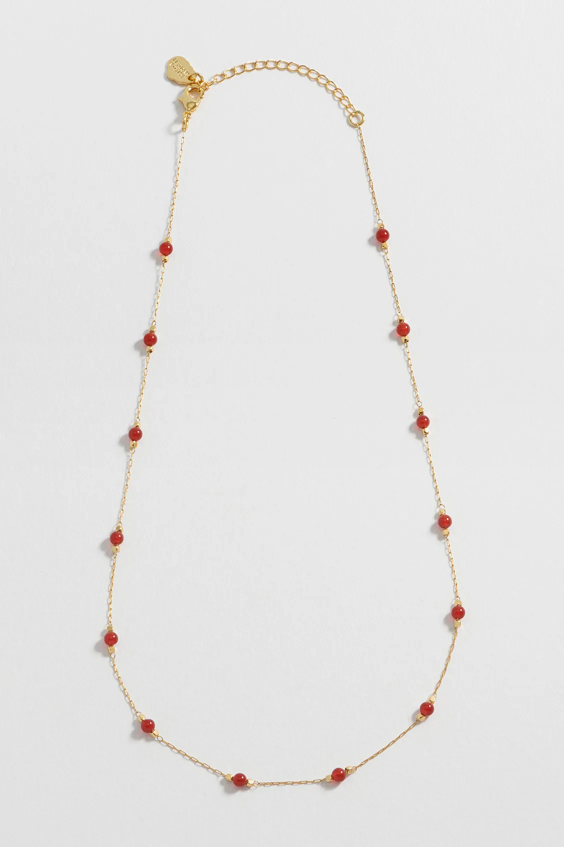 Wellness Red Agate Gemstone Bead Necklace