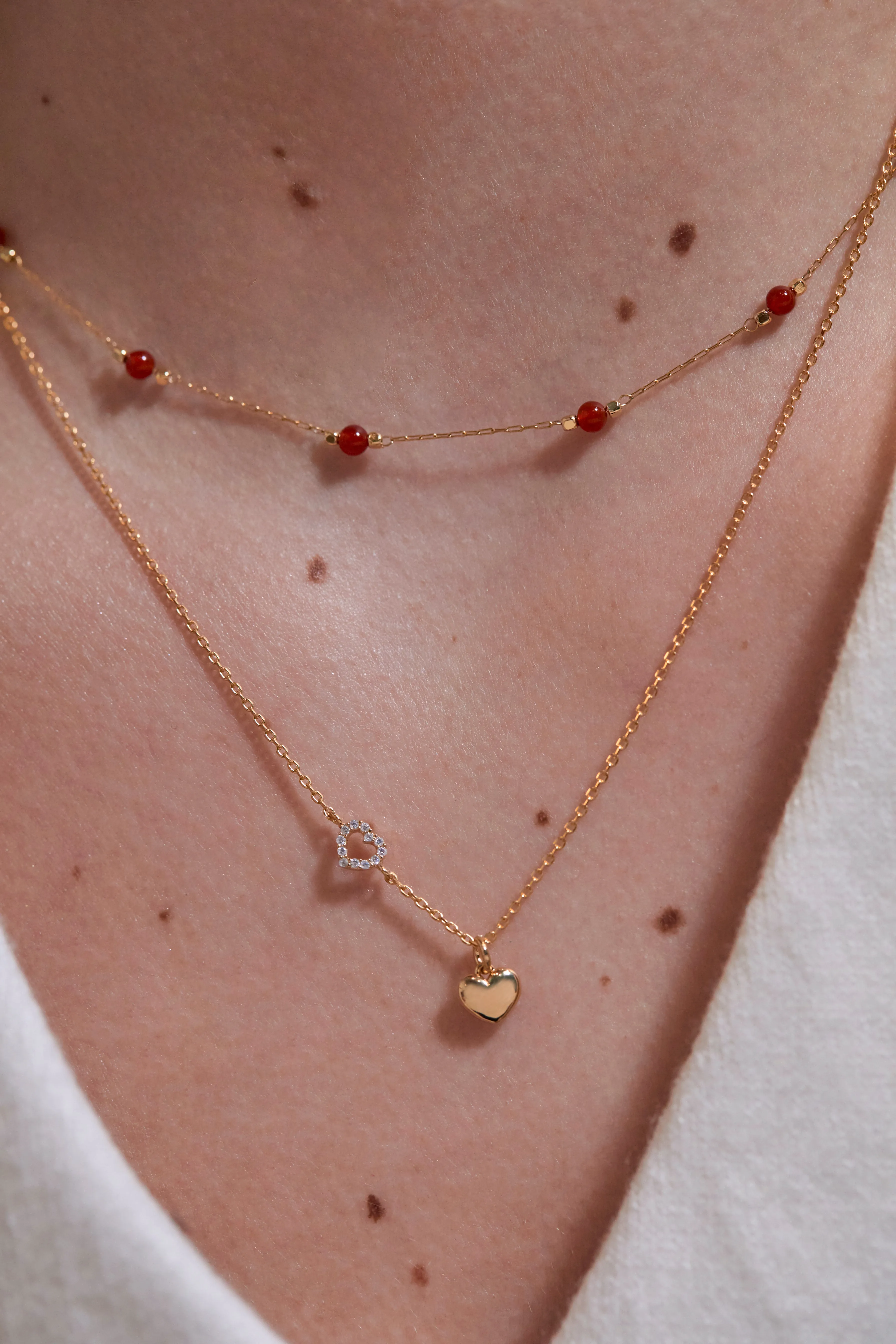 Wellness Red Agate Gemstone Bead Necklace